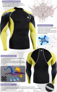 FIXGEAR Mens Womens Skin Compression Tight Top Long Sleeve Gear 