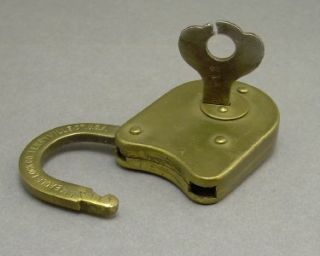 Vintage Antique Eagle Brass Lock Padlock Patent Date 1895 with 