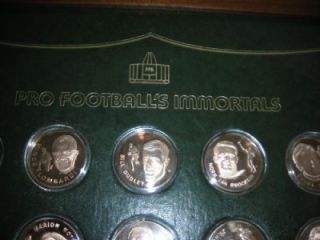 Franklin Mint Football Immortals Hall of Fame Medal Set