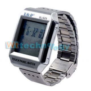 Hot LCD Touch Screen Panel Alarm Calculator Wrist Watch WT10 W