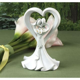 Calla Lily Wedding Bride and Groom Cake Toppers Top