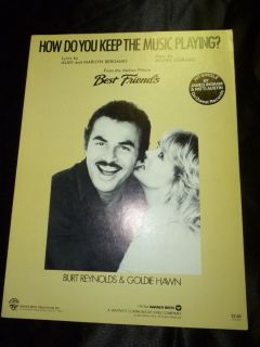 Best Friends Movie Sheet Music Burt Reynolds Goldie Hawn How Keep 