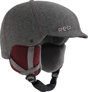 Red Mutiny II Snowboard Helmet 2012 Grey Fabric Burton Red Gray