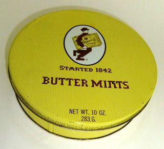 Vintage Whitmans Butter Mints Advertising Tin Container 6 1 2 x 2