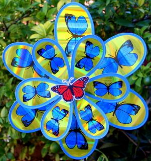 Butterfly Wind Spinner Garden Yard Decor Gift Blue