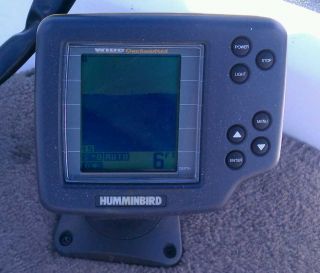 Humminbird Wide One Hundred Fishfinder W/ Mount, Power Cord & New 