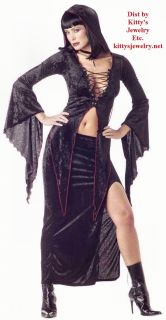 California Costume Collection Maiden of Darkness Halloween Outfit Sz 