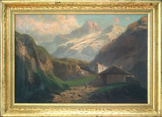    Landscape of Italian Alps Oil by California painter John E Califano