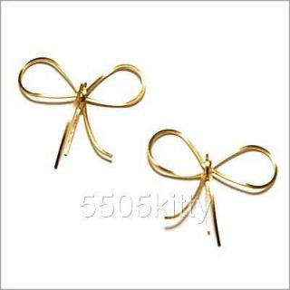 By Boe 14k Gold Filled Reminder Bow Post Earrings 