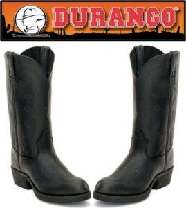 New Durango Mens Tar Black 12 Leather Western Boots