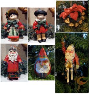   House of Hatten Christmas Santa Ornaments • Denise Callen