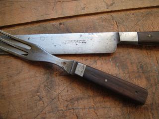 Old 1800s Calvary J Russell Co Green River Works Soldier Knife Fork 