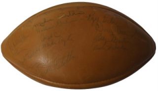 1963 NFL Champs Bears 50 Signed Football George Halas Sid Luckman Mike 