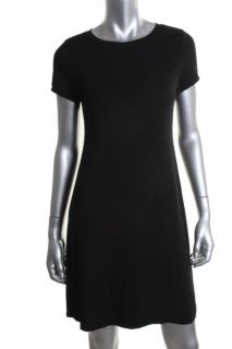 Calvin Klein New Black Short Sleeve Crew Neck T Shirt Casual Dress 