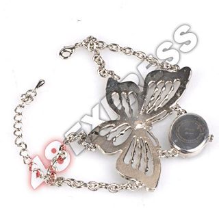 Exquisite Vintage Butterfly Bracelet Chain Ladies Women Watch Diamante 