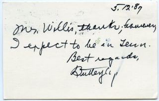 Vintage 1987 Gone w Wind Actress Butterfly McQueen Handwritten Signed 