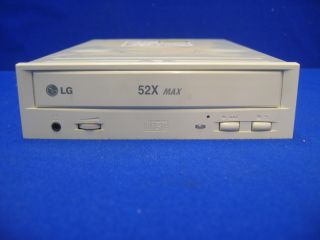 LG Crd 8521B 52x Max CD ROM Drive IDE Internal Beige Bezel