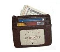 Buxton Womens ID Coin Card Case Brown