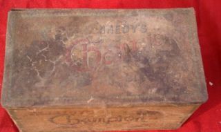   ANTIQUE KENNEDY NATIONAL CHAMPION BISCUIT TIN CAMBRIDGEPORT MASS