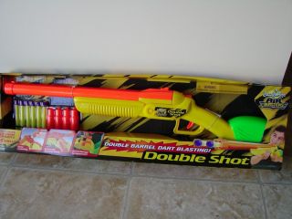Buzz Bee Toys Air Blasters Double Shot 6 Foam Dart Gun New