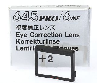 Vintage Mamiya 645 Pro 6MF 2 Diopter Correction Lens Boxed