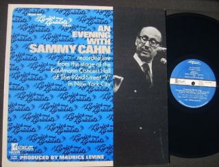 An Evening with Sammy Cahn 1972 Lyrics Lyricists LP