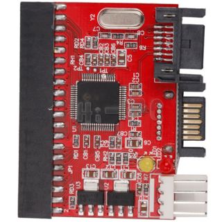   TO SATA/SATA TO IDE CONVERTER ADAPTER SUPPORT ATA 100/133 RED +Cables