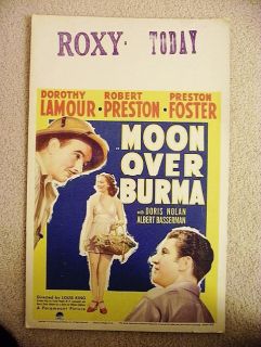   1940 Dorothy Lamour Robert Preston Original Movie Poster WC