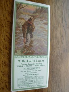 Philip Goodwin Trout Fishing Calendar 1930 Very RARE Vintage Piece 