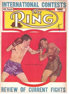 The Ring Boxing Magazine ~ Aug 1946 LOUIS vs Conn, Tony Zale, Graziano 
