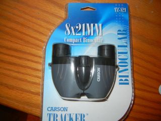 Carson Tracker Binoculars Compact 8 x 21 MM TZ 821 Pouch Strap Lens 