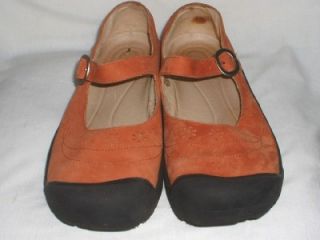 KEEN Calistoga MARY JANE SHOES   Orange Nubuck Leather   Size 11