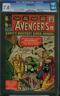 Avengers 1 CGC 7 0 Origin and 1st Appearance of The Avengers