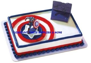 Captain America Cake Kit Decoration Topper Set