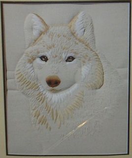 Candlewicking by janlynn **WHITE WOLF** 2000   14 X11    Embroidery 
