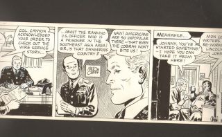 Milton Caniff Steve Canyon Daily Strip Original Art Signed Great RARE 