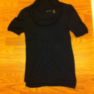 New York & Company  Dress Shirt  Size Small  Black  Cowl Neck