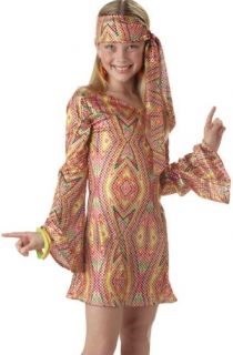Kids Halloween Costume Retro 70s Hippie Disco Girl XL