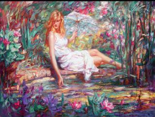 Cao Yong Spring Beauty 20x26 5 H E Signed Canvas New