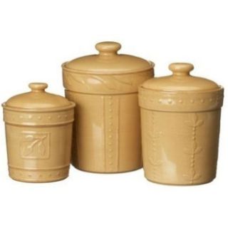Sorrento Set of 3 Canisters Kitchen Piece Canister Gold