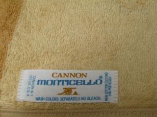   60s Paisley Mod Gold Floral Pretty Bath Towel Cannon Monticello