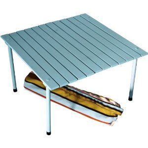 Blue Aluminum Roll Up Table Portable Camping Picnic New