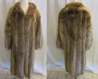 RARE Vintage M Caplan Furs Womans Long Coat Custom Made for s M D in 