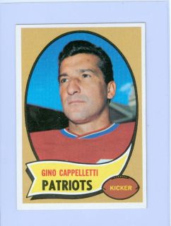 1970 Topps Football Gino Cappelletti Patriots 7
