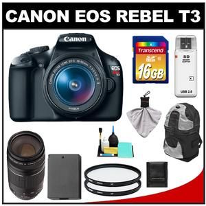 canon eos rebel t3 digital slr camera body ef s 18 55mm is ii lens 