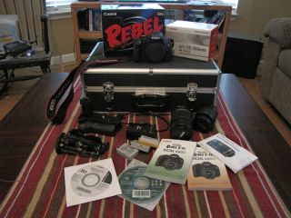 Canon EOS Rebel T3i 600D 18 0 MP EF S IS 18 55 and 55 250 Lenses 