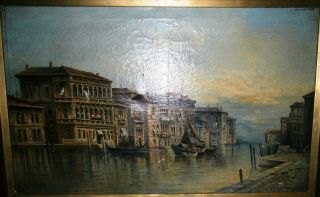   DOMBA Venice Venetian Grand Canal c1900 Listed Artist Canaletto