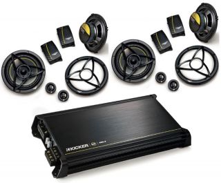 KICKER CAR STEREO DX400.4 AMPLIFIER AMP & DS650.2 6 1/2 COMPONENT 