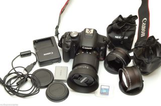 Canon EOS Rebel T1i 500D 15 1MP Digital SLR Camera 3 Lens Kit