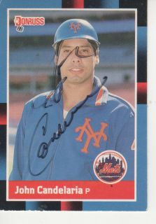 John Candelaria Signed 1988 Donruss 608 New York Mets
